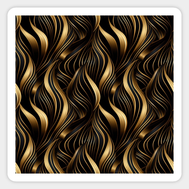 Golden Lattice: Luxurious Linearity in Gold Sticker by star trek fanart and more